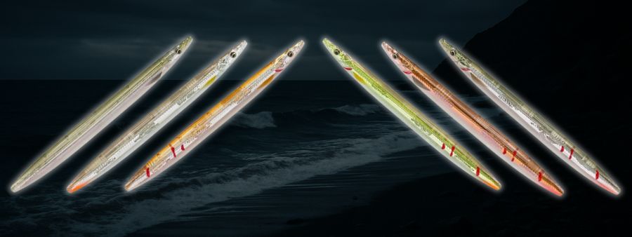 Savage Gear 3D LT Sandeel Signature Kits 3pcs p� m�rk baggrund